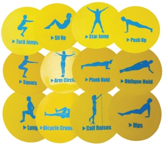 Fitness- og øvelses brikker