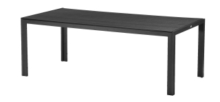 Havebord 100x205 aluminium og vedligeholdsesfrit kunsttræ