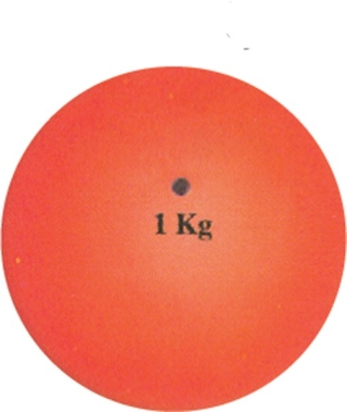 Stødkugle, 1kg, gummi