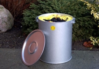 Grillkulspand m/låg og håndgreb