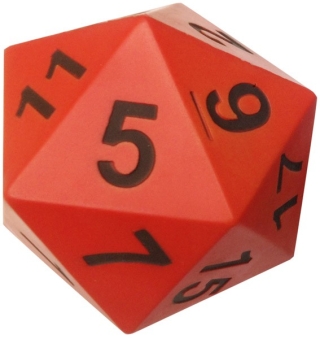 Tal terninger 20 siders tal terning 1-20 Str. 16x16 cm
