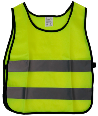 Gul Refleksvest / Synlighedsvest til børn