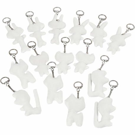 Stoffigurer med nøglering 0
