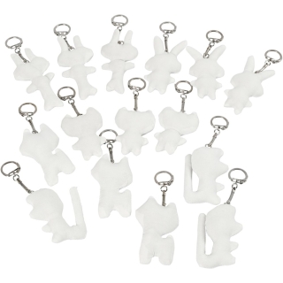 Stoffigurer med nøglering 0