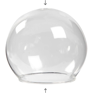 Kugleformet glasklokke 0