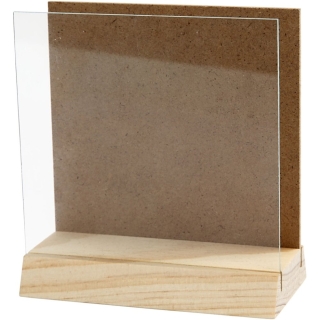3D plade med glas 0