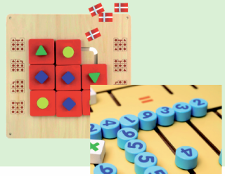 2 stk. væghængte indlæringsspil