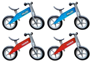 4 stk. Løbecykel Tourer