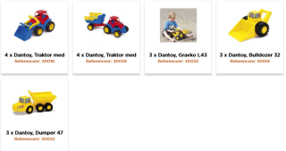 Dantoy, 48 stk små biler ( 8-9 cm)