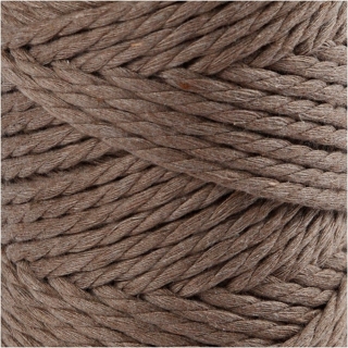 Macramé-reb, L: 55 m, diam. 4 mm, lys brun, 330 g/ 1 rl. 0
