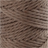 Macramé-reb, L: 55 m, diam. 4 mm, lys brun, 330 g/ 1 rl. 0