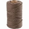 Macramé-reb, L: 55 m, diam. 4 mm, lys brun, 330 g/ 1 rl. 1