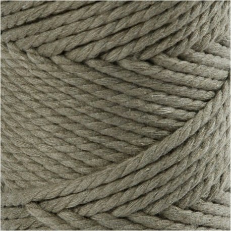 Macramé-reb, L: 55 m, diam. 4 mm, mos grøn, 330 g/ 1 rl. 0