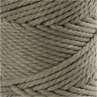 Macramé-reb, L: 55 m, diam. 4 mm, mos grøn, 330 g/ 1 rl. 0