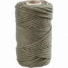 Macramé-reb, L: 55 m, diam. 4 mm, mos grøn, 330 g/ 1 rl. 1