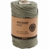 Macramé-reb, L: 55 m, diam. 4 mm, mos grøn, 330 g/ 1 rl. 2