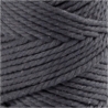 Macramé-reb, L: 55 m, diam. 4 mm, grå, 330 g/ 1 rl. 0