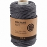 Macramé-reb, L: 55 m, diam. 4 mm, grå, 330 g/ 1 rl. 2