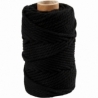 Macramé-reb, L: 55 m, diam. 4 mm, sort, 330 g/ 1 rl. 1