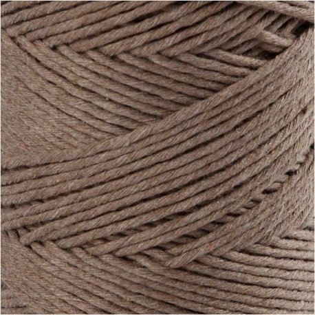 Macramé snor, L: 198 m, diam. 2 mm, lys brun, 330 g/ 1 rl. 0