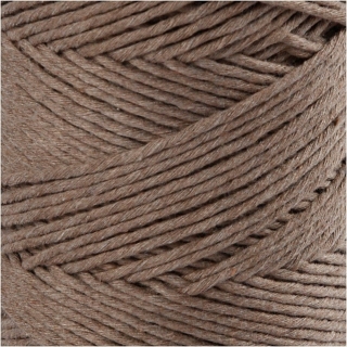 Macramé snor, L: 198 m, diam. 2 mm, lys brun, 330 g/ 1 rl. 0