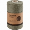 Macramé snor, L: 198 m, diam. 2 mm, mos grøn, 330 g/ 1 rl. 2