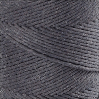 Macramé snor, L: 198 m, diam. 2 mm, grå, 330 g/ 1 rl. 0