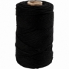 Macramé snor, L: 198 m, diam. 2 mm, sort, 330 g/ 1 rl. 1