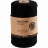 Macramé snor, L: 198 m, diam. 2 mm, sort, 330 g/ 1 rl. 2