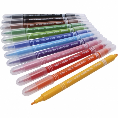 Tuscher med dobbeltspids, 12 stk./ 1 pk. 0