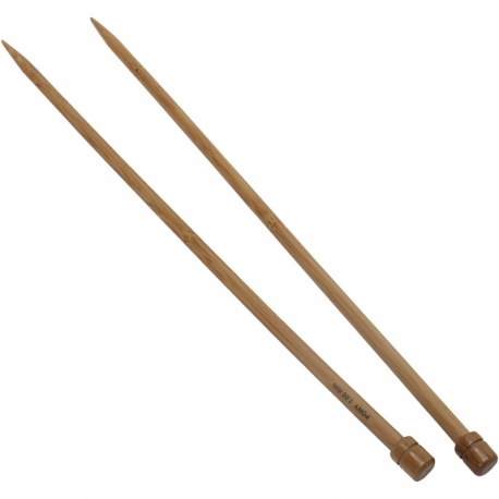Strikkepinde i bambus, 2 stk./ 1 sæt 0
