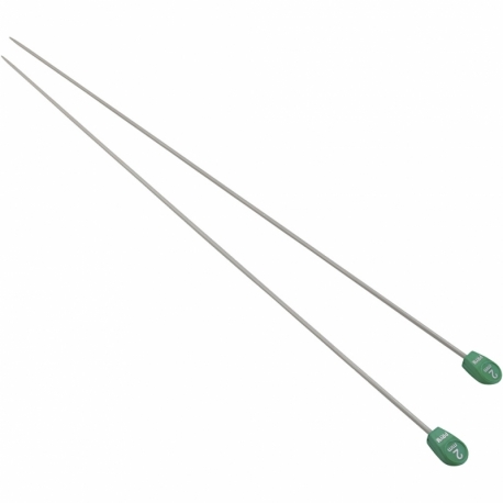 Strikkepinde i aluminium, 5 par/ 1 pk. 0