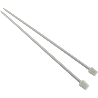 Strikkepinde i aluminium, 2 stk./ 1 sæt 0