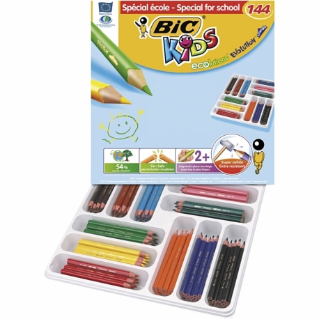 BIC Eco evolution farveblyant, mine 5 mm, ass. farver, 12x12 stk./ 1 pk. 0