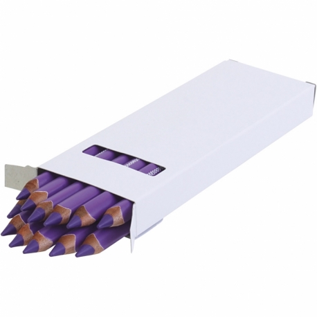 edu kraftige farveblyanter, tykkelse 10 mm, mine 6,25 mm, violet, 12 stk./ 1 pk. 0