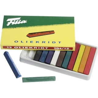Filia trekantede oliekridt, ass. farver, 12 ass./ 1 pk. 0