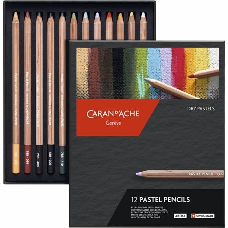 Caran d'Ache tørpastelblyanter, ass. farver, 1 pk. 0
