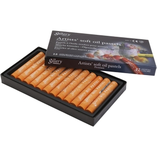 gallery oliepastelkridt, L: 7 cm, diam. 11 mm, orange, 12 stk./ 1 pk. 0