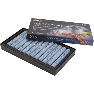 gallery oliepastelkridt, L: 7 cm, diam. 11 mm, grå, 12 stk./ 1 pk. 0