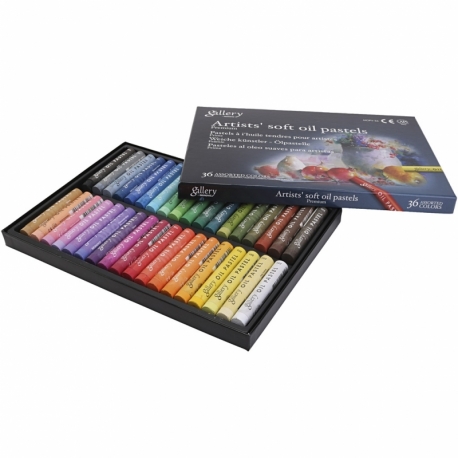 gallery oliepastelkridt, ass. farver, 36 stk./ 1 pk. 0