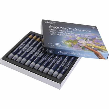 gallery akvarelkridt, prussian blue (159), 12 stk./ 1 pk. 0