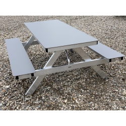 Alu bord-/Bænkesæt med HPL planker.