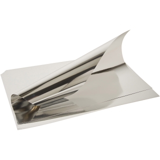 Metalkarton, 25x35 cm, 260 g, sølv, 24 ark/ 1 pk. 0
