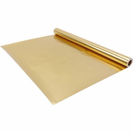 Metalfolie, guld, 10 m/ 1 rl. 0