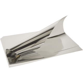Metalpapir, sølv, 100 ark/ 1 pk. 0