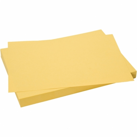 Karton, 50x70 cm, 270 g, solgul, 10 ark/ 1 pk. 0
