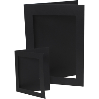 Passepartoutrammer, A4,A6, sort, 200 stk./ 1 pk. 0