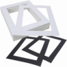 Passepartoutrammer, udstansede, A4, sort, hvid, 24 stk./ 1 pk. 0