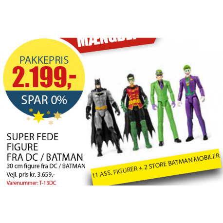 SUPER FEDE FIGURE FRA DC -  BATMAN PAKKE