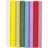 Crepepapir, 25x60 cm, Stræk/crepe: 180%, 105 g, standardfarver, 8 ark/ 1 pk. 0